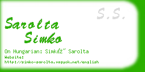 sarolta simko business card